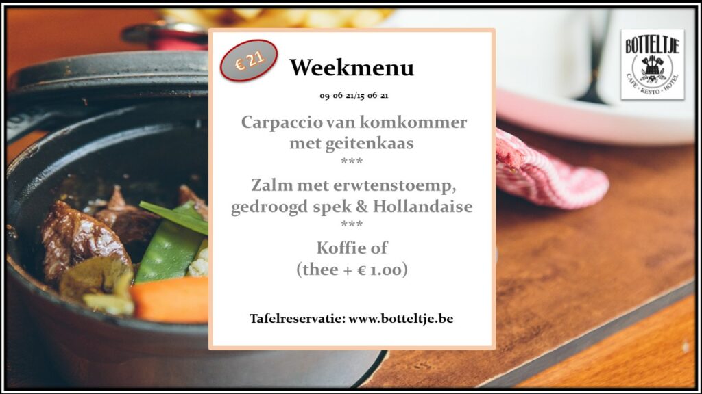 Weekmenu 09-06-21 / 15-06-21